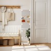 Right-angle full-length mirror with stand, floor mirror, aluminum alloy frame, can be installed upright or wall-mounted. - 2 of 4