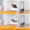 Cat Litter Box Enclosure Furniture with Shelves Storage and Charging Sockets, 2-in-1 Hidden Large Wooden Cat Cabinet - 4 of 4