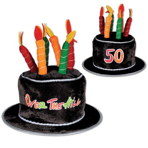 Beistle Plush  50  Over The Hill Cake Hat, (1/Pkg) Multicolored - image 1 of 1