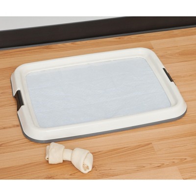 Medium Gray Pet Training Pad Holder with Non-Skid Feet