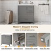 Tramull Bathroom Vanity with Sink, Soft Close Door & Drawers, Removable Tray, Solid Wood Frame - 4 of 4