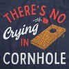 Mens Funny T Shirts Theres No Crying In Cornhole Sarcastic Graphic Novelty Tee For Men - Crazy Dog Men's T Shirt For Fourth Of July Navy XL - 2 of 4