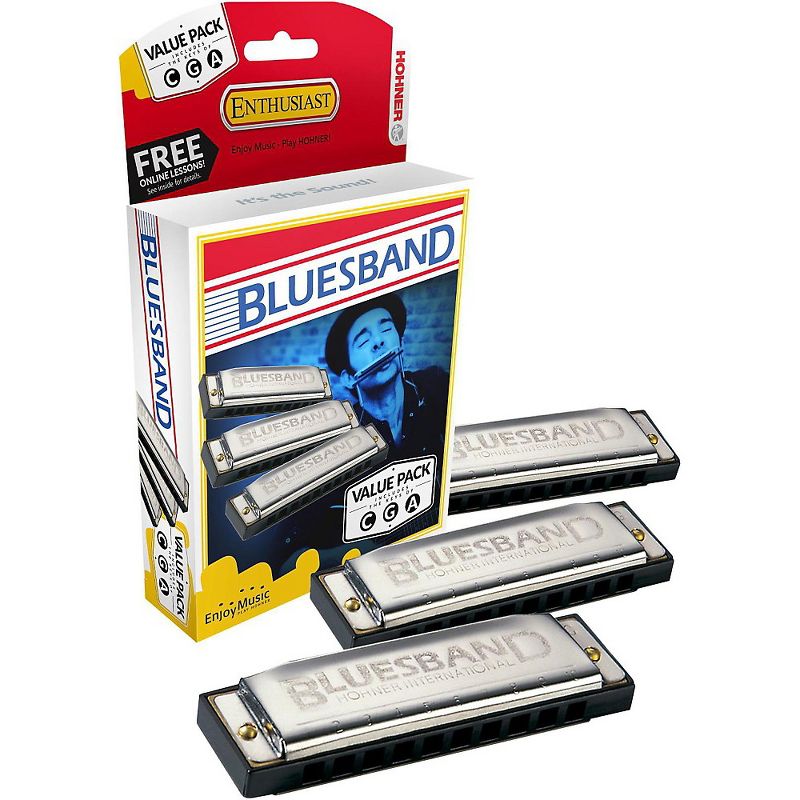 Hohner Blues Band Harmonica Value Pack, 1 of 3