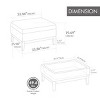 Square Storage Ottoman Coffee Table with Reversible Lid and Rubber Wood Legs, Upholstered Footstool for Bedroom, Living Room, or Entryway-Tanpinhause - 4 of 4