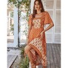 Clearlove Womens Summer Floral Print Cotton Short Sleeve Flowy Dress - 2 of 4
