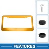 Unique Bargains Aluminium Alloy License Plate Holder Durable Mirror Polished Gold Tone - 4 of 4