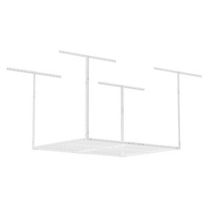 Karl Home 48 in. D x 48 in. W Black in Adjustable Height Overhead Ceiling Mount Garage Storage Rack with Free Hooks - 1 of 1