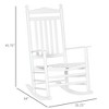 Traditional Wooden High-Back Rocking Chair for Porch, Indoor/Outdoor - 3 of 4