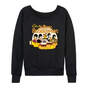 Women's - The Beatles - Yellow Submarine Members Lightweight French Terry Wide Neck Long Sleeve Shirt - 1 of 4