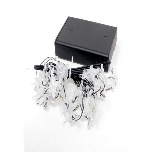 Perfect Holiday 20 LED Fairy Light Halloween Ghost – Battery Operated w/ Timer - 1 of 2