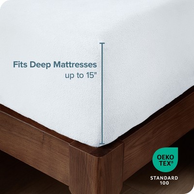 Queen White Polar Fleece Deep Pocket Fitted Sheet