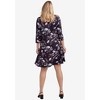 ellos Plus Size Madison Knit Three-Quarter Sleeve Dress - 3 of 4
