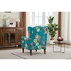 Okak Mid-Century Aesthetic Fabric Lounge Armchair with Floral Design,Leisure Sofa Accent Chair for Living Rooms,Relaxation Areas - 4 of 4