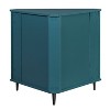 Corner Storage Cabinet with Door and Adjustable Shelf, Decorative Storage Cabinets for Living Room, Bedroom, Blue - The Pop Home - 4 of 4