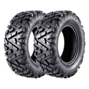 24x8-12 All-Terrain Tires Set of 2, Mud Sand Off - Road Tire 25x10-12 ATV Tires, 12 Rim ATV/UTV Tires, 4/6PR All Mud Trail Tires, Tubeless, 2 Pack - 1 of 4