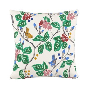 Chinois Floral Square Throw Pillow - Cloth & Co.