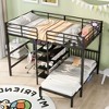 NicBex Twin Over Full Bunk Bed with Safety Guardrail and Shelves,Metal Twin Loft Bed with Ladder and Built-in Desk,Modern Bunk Beds for Bedroom - 4 of 4