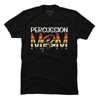 Men's Design By Humans Marching Band Percussion Mom By clickbong T-Shirt