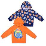 Blippi Boy's 2-Pack Zip Up Graphic Hoodie and Pullover Hooded Sweatshirt Set for toddler
