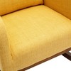 Okak Modern Rocking Accent Chair Armchair with Side Pocket and Wood Legs Comfy High Backrest Glider Chair for Bedroom Lounge Nursery - 3 of 4