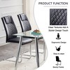 Modern Dining Chairs with Faux Leather Padded Seat Dining Living Room Chairs Upholstered Chair w/ Metal Legs Design for Living, Bedroom - 4 of 4