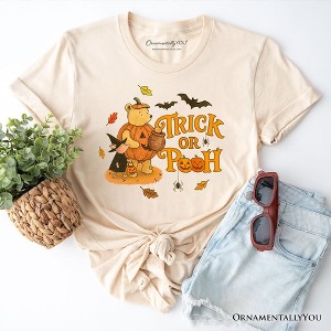 Trick or Pooh T-Shirt, Vintage Halloween Costume Pooh Bear and Friends Tee Natural S - 1 of 4