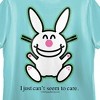 It's Happy Bunny I Just Can't Be Stop Adorable Crew Neck Short Sleeve Mint Women's T-shirt - 4 of 4