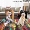 Acekool Washable Area Rug, Modern Abstract Non-Slip Low Pile Stain Resistant Carpet for Living Room Bedroom, Easy Care - 4 of 4
