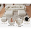 Coucheta Modular Sectional Cloud Couch - U-Shaped & L-Shaped Designs, Convertible with Ottoman, Double/Chaise, Deep Chenille, Memory Foam & Pillows - 3 of 4