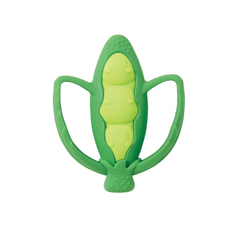 Infantino Little Nibbles Textured Silicone Teether - Peas, 1 of 6