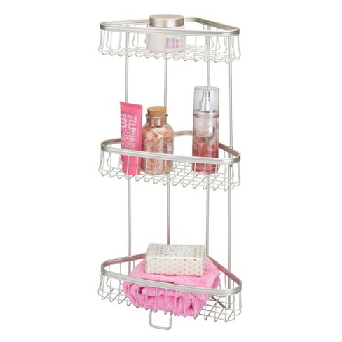 Tangkula 2pcs 3 Tier Detachable Floor Corner Shower Shelf Counter Corner  Storage Rack : Target