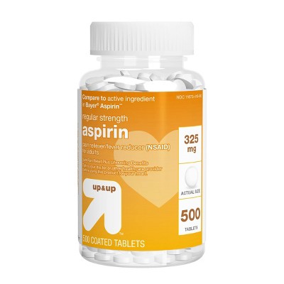 Aspirin (NSAID) Regular Strength Pain Reliever & Fever Reducer Coated Tablets - 500ct - up & up™