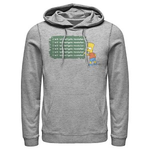 Men's The Simpsons Bart Chalkboard Pull Over Hoodie - 1 of 4