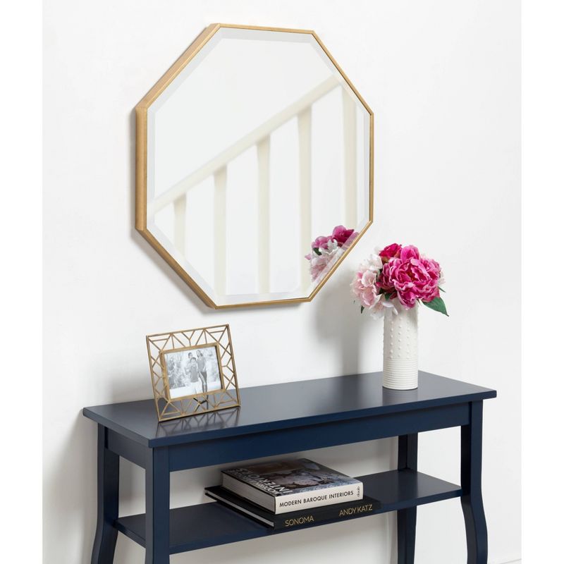 25&#34; x 25&#34; Rhodes Framed Octagon Wall Mirror Gold - Kate and Laurel, 6 of 8