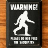 Slickblue Funny Sasquatch Warning Sign, Rustic Knotty Pine, 9x12 Wood Wall Plaque, Multiple Colors - 2 of 3