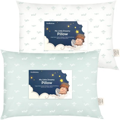 KeaBabies Toddler Pillow - Soft Organic Cotton Kids Pillows for Sleeping - Travel Pillow for Kids Age 2-5