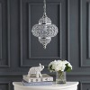 12" Metal Juliette Chandelier Pendant (Includes Energy Efficient Light Bulb) Chrome - JONATHAN Y: UL Listed, Adjustable Height - 3 of 4