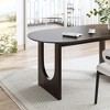 Wooakway 30" H Multi-Purpose Wood Table Sturdy Dual Pedestal Base Fits Kitchen/Office/Gaming Rooms (Black/Walnut/Natural) - 3 of 4