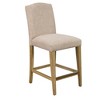 25" Connor Upholstered Counter Height Barstool Tan - Martha Stewart: Bronze Plated, Polyester, Footrest - 4 of 4