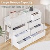 Jojoka Fabric Dresser with 10 Drawers, TV Stand Entertainment Center Fabric Storage Dressers Drawers, Steel Frame, Wood Top - 3 of 4