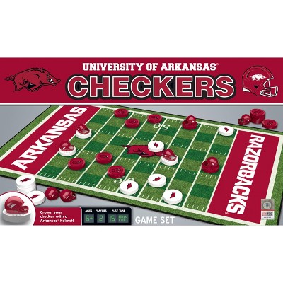MasterPieces Officially licensed NCAA Arkansas Razorbacks Checkers Board Game for Families and Kids ages 6 and Up