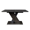 Large Extendable Kitchen Table,Patio Small Space Extendable Dining Table With Woodgrain Tabletop,Wooden Rectangle Dining Table-Coolbibila - 3 of 4
