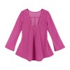 Andy & Evan  Kids  Hot Pink Crochet Long Sleeve Cover-up. - image 3 of 3