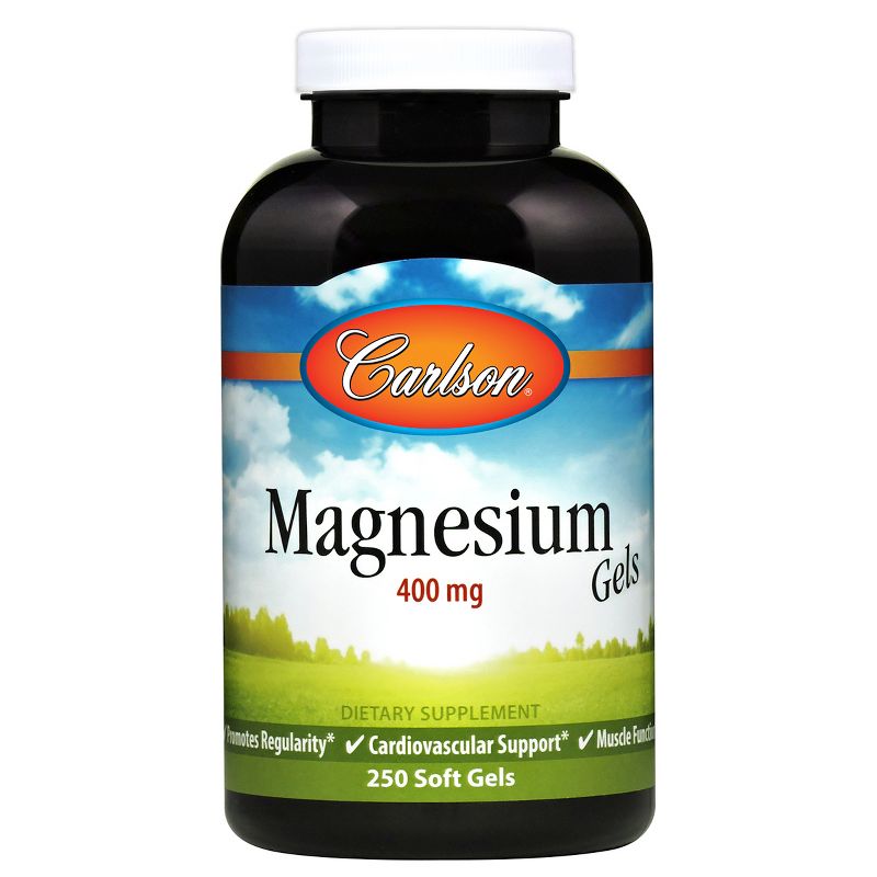 Carlson - Magnesium Gels, 400 mg of Magnesium, Heart Health, Bowel Function, 1 of 5