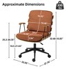 DYHOME Modern 360 Swivel Office Chair, Solid Wood Task Chair with Adjustable Height and Bent Wood - 3 of 4
