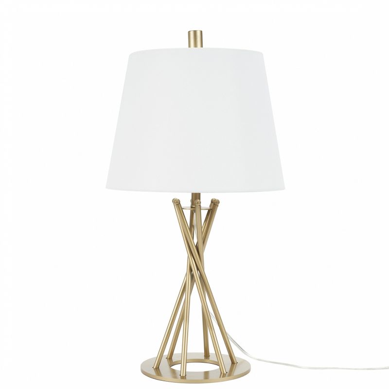 23" Gold Metal Twist Table Lamp - Nourison, 1 of 9