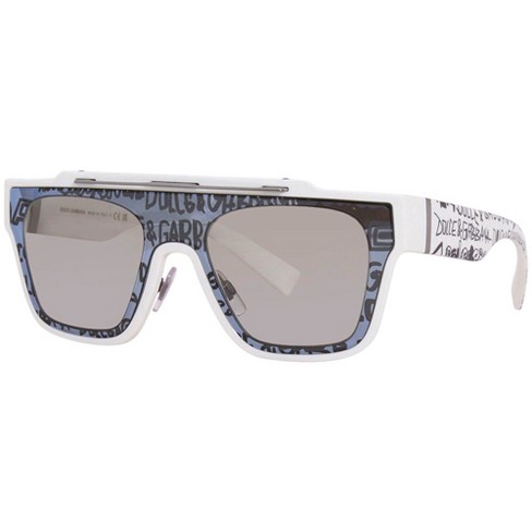 Dolce & Gabbana Dg 6125 33126v Unisex Flat-top Sunglasses White Tampo  Graffiti 35mm : Target