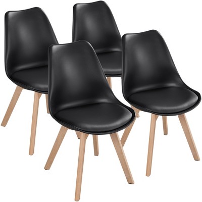 Yaheetech Pack of 4 Upholstered Dining Chairs for Dining Room, Kitchen
