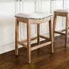 Maven Lane Adrien Rustic Backless Fabric Saddle Seat Counter Height Bar Stool - 2 of 4