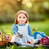 The Queen's Treasures Little House 18" Doll Blue Dress, Boots & School Lunch Set - 2 of 4
